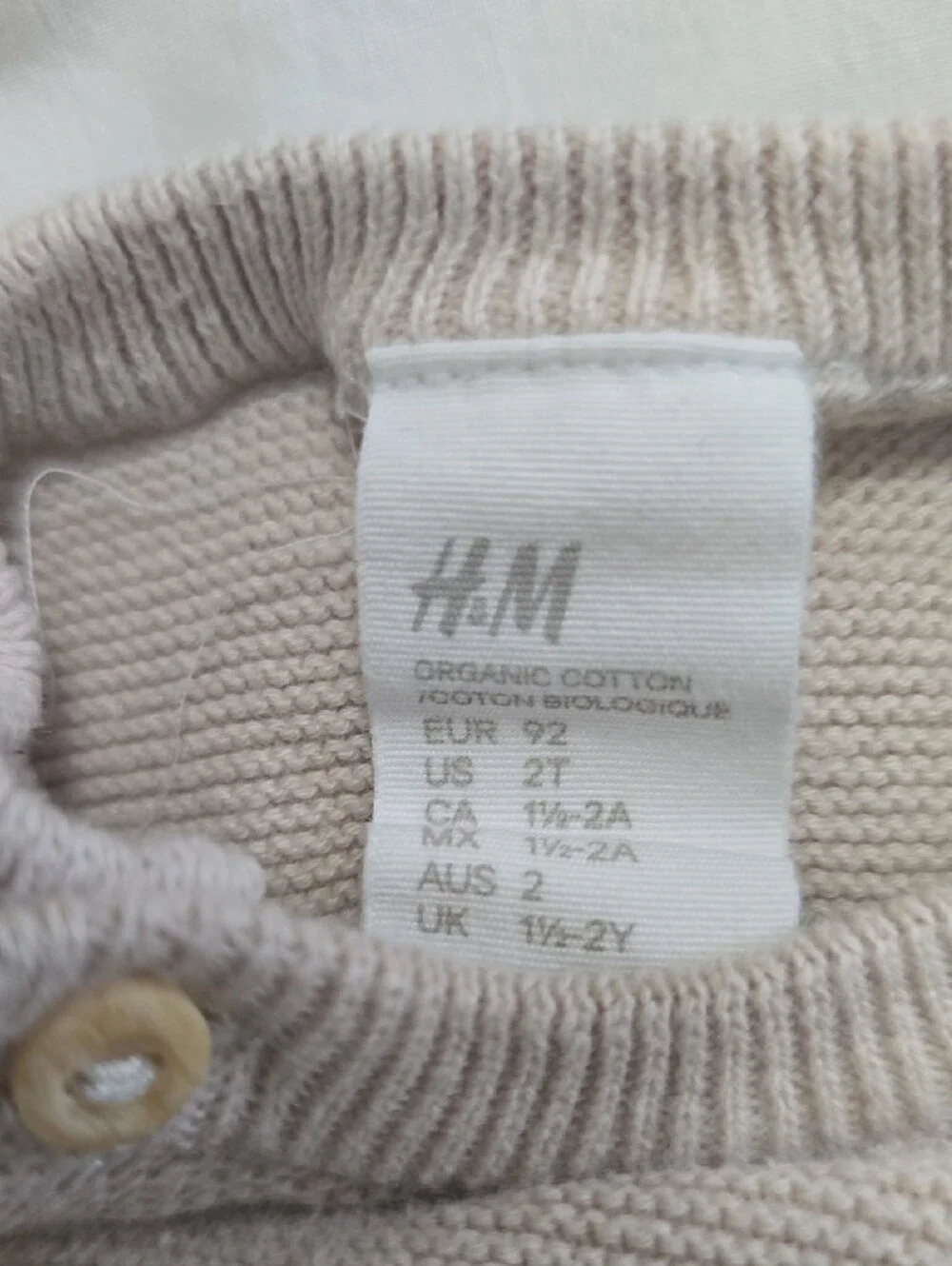 H&M Baby Knit Set in Pale Pink and Light Gray
